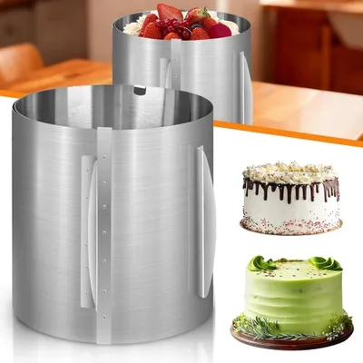 Produktbild von Verstellbarer Kuchenring aus Edelstahl, Backform 16-30cm
