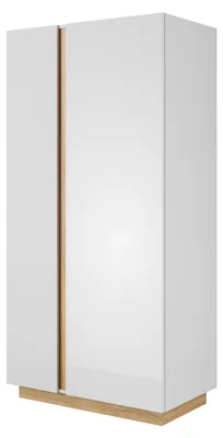 Immagine prodotto di Armadio, bianco + bianco lucido + rovere Grandson, 96,5 x 193,5 x 54 cm