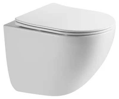 Produktbild von Wand-WC ohne Rand - Kompaktes Design - Spülrandlos - Hygienisches Keramik