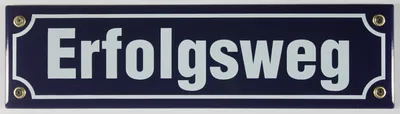 Produktbild von Strassenschild Erfolgsweg 30x8 cm  Emaille Schild Emaile Emailleschild