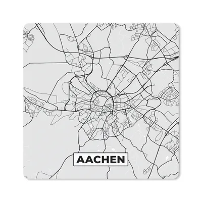 Produktbild von MuchoWow® Mauspad Mousepad Deutschland - Karte - Aachen - Stadtplan 20x20 cm - Mousepads - Maus Mat - Pad - Mausunterlage - Desk Mat - Bureauartikeln