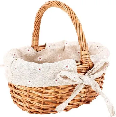 Image de Petit panier à fleurs artisanal en osier, coffret cadeau