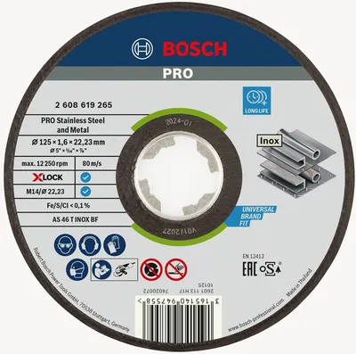 Produktbild von PRO Stainless Steel and Metal X-Lock Trennscheibe, 125 x 1.6 x 22.23 mm, gerade