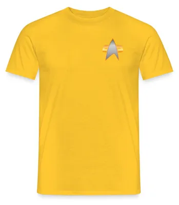 Produktbild von Spreadshirt Star Trek Voyager Crew Logo Männer T-Shirt, 4XL, Gelb