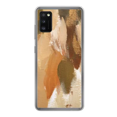 Produktbild von MuchoWow® Handyhülle Schutzhülle Hülle für Samsung Galaxy A41 Farbe - Orange - Grün Silikon Softcase Handy Hülle - Mobiltelefon