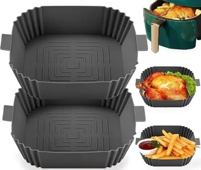 Produktbild von Silikon Backform Für Heißluftfritteuse-Silikonform Für Heißluftfritteuse Backpapier Zuschnitte Airfryer Zubehör Silikonbackformen Air Fryer Aus Silikon Accessories Silikoneinsatz Zubehör
