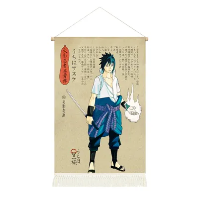 Produktbild von Naruto Anime Rollbild / Kakemono | Ninja Poster | 39x65cm | Motiv: Sasuke Uchiha