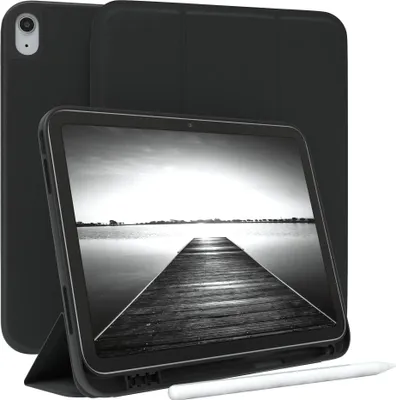 Produktbild von EAZY CASE Smartcase mit Stifthalter für Apple iPad 10,9" (10. Gen.) Hülle mit Stifthalterung, Tablet Cover aufstellbar  10,9 Zoll in Schwarz