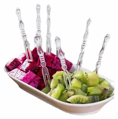 Plastikgabeln, 100 Stück, 10,5 cm, transparent, Dessertgabeln
