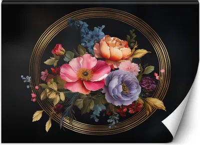 Produktbild von Vlies fototapete Natur Laubblume Gold 300x210 cm Feeby Bunt inkl. Kleber einfache Montage