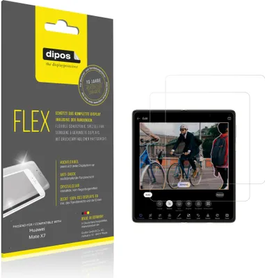Image de 2x Film de protection d'écran pour Huawei Mate X7 Innenseite, recouvre 100% de l'écran, dipos Flex