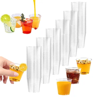 Shootergläser aus Kunststoff, 200 Stück, 30 ml, transparent