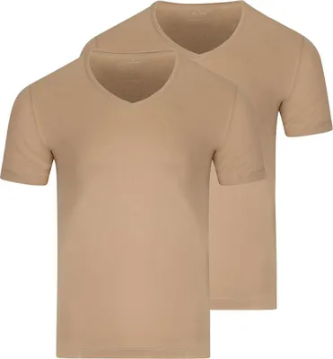 Produktbild von RAGMAN 2er Pack Basic Unterhemd / Shirt Kurzarm Bequem und atmungsaktiv, Formstabil durch verstärkte Nähte, Vielseitiges Basic