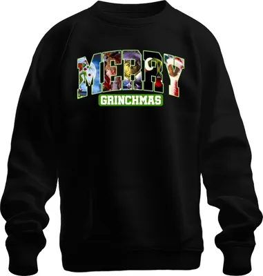 Immagine prodotto di Merry Grinchmas Grinch Natale divertente regalo retrò unisex felpa pullover, nero, XL