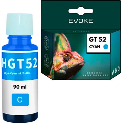 Image de Cartouches d'encre pour HP GT52 Cyan XL | 90 ml | 10 280 pages | GT-52 | Remplacement pour Ink Tank 315 410 415 Smart Tank 510 515