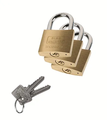 Produktbild von Burg Wächter Vorhängeschloss Trio 20.0 x 22.0 mm - 3 Stück