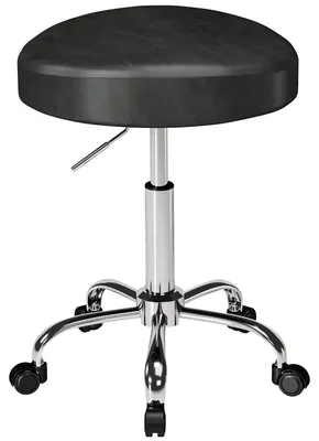 Produktbild von HOMCOM Rollhocker aus Kunstleder, höhenverstellbarer Salonhocker