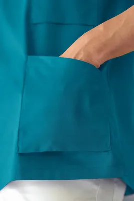 Produktbild von Damen-Tunika - Medizinisches Klinikkleid mit V-Ausschnitt, Größe L-44/46
