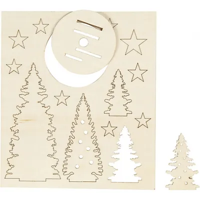 Produktbild von Bastle und schmücke deine hölzernen Weihnachtsbäume