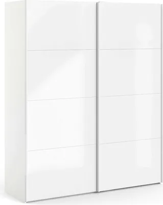Produktbild von Kleiderschrank 2 Türen - Weißer Schlafzimmerschrank 61,7x220h cm