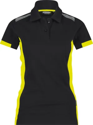 Produktbild von Dassy DASSY® Veracruz Women Poloshirt für Damen COPES83 STANDARD 710071 Gr. XL schwarz/neongelb