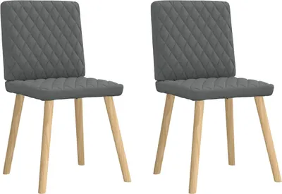 Produktbild von "2026 Aktion"2er-Set Esszimmerstuhl/Esszimmerstuhl - CLORIS - Küchenstuhl elegantes Design - Dunkelgrau Stoff - 45x54x86cm - Esszimmerstühle NeuMöbel733289