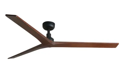 Imagen del producto de Ventilador de techo de bajo consumo con mando a distancia, marca Klim, modelo L, color y nogal, de 150 cm de diámetro