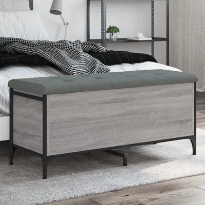 Produktbild von CLORIS Sitzhocker Sitzbank mit Stauraum Grau Sonoma 102x42x45 cm Holzwerkstoff, 23,6 kg