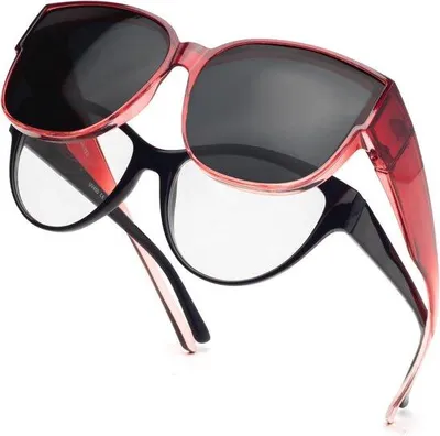 Produktbild von Sonnebrille für Damen - UV-Schutz und ultralichter Clip-on-Sonnenbrille für Brille-Träger