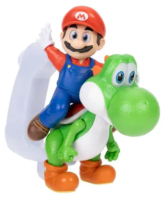 Produktbild von Super Mario The Galaxy Movie Figur Mario reitet Yoshi 20cm, 3 Jahr(e), Super Mario, Mehrfarbig, Kunststoff