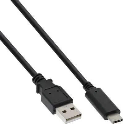 Image de InLine® 35736 Câble USB 2.0, type C prise à A prise, noir, 0,5m