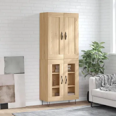 Obrázek produktu pro vidaXL Highboard Sonoma Oak 69,5x34x180 cm výrobek ze dřeva