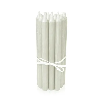Produktbild von Dänische Premium Stabkerzen 12er Set, Leuchterkerzen, Tischkerzen, Tafelkerzen Farbe: Weiß, Höhe: 29 cm