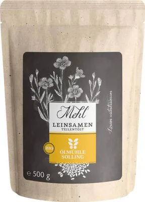 Produktbild von Mehl - Leinsamen teilentölt Naturland 500g