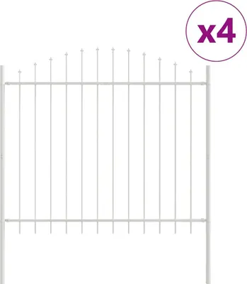 Produktbild von vidaXL Gartenzaun WOERDEN 4 stk. 170 x 190 cm Weiß