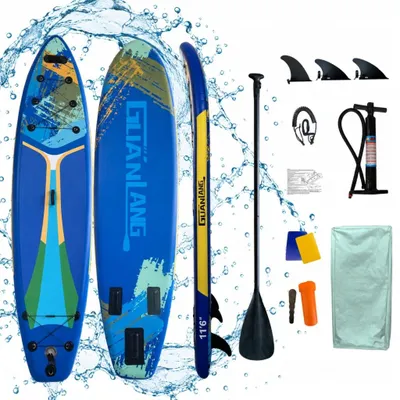 Immagine prodotto di Tavola da SUP gonfiabile Blue Drive 350 x 89 x 15 cm, set con pagaia, pompa e zaino Guanlang
