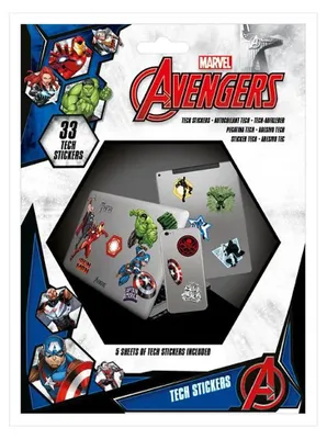 Produktbild von Avengers - Aufkleber, Vinyl (33er-Pack) CD139 (Einheitsgröße) (Bunt)