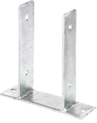 Image de Support de poteau en U Alberts en botte, galvanisé à chaud, à visser, hauteur 200 mm