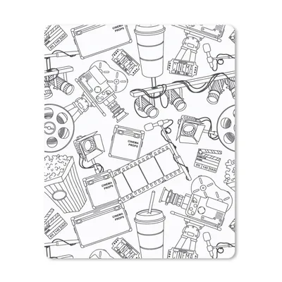 Produktbild von MuchoWow® Mauspad Mousepad Film - TV - Muster 30x40 cm - Mousepads - Maus Mat - Pad - Mausunterlage - Mausmatten