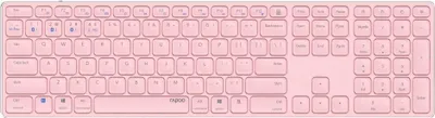 Obrázek produktu pro Rapoo E9800M Tastatur RF Wireless + Bluetooth QWERTZ Deutsch Pink (00220284)