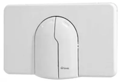 WC-Bedienungsplatte Dualflush, weiß, 18,5 x 31 cm