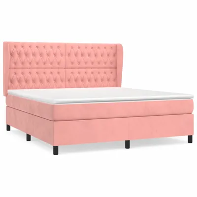Productafbeelding van vidaXL Boxspringbed met matras, roze, 180x200 cm, fluweel