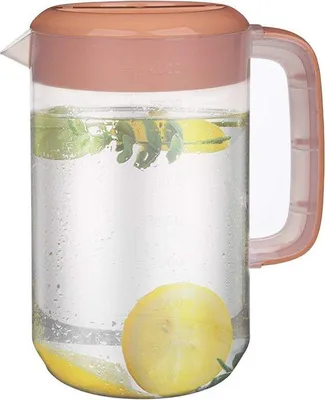 Produktbild von Famanu Karaffe 4L mit rosa Deckel - für Erfrischungsgetränke