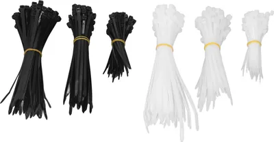 Obrázok produktu pre 400Pcs Cable Zip Ties Nylon Self Locking Assorted Sizes Wire Cord Management Tool 4 6 8in