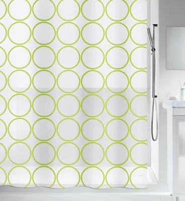 Produktbild von Spirella Duschvorhang Muster, vers. Designs Farbe: Ando kiwi