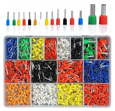 Produktbild von 2120 Stück Aderendhülsen Sortiment Set, Aderendhülsen 0.5mm²-16mm², Adernendhuelsen für Heimwerker Isolierte Hülsen