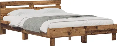 Produktbild von vidaXL Bettrahmen Altholz 160 x 200 cm Holzwerkstoff