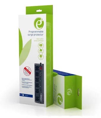 Produktbild von Gembird EG-PMS2 Steckdosenleiste 6-fach Zeitschaltuhr USB-Schnittstelle