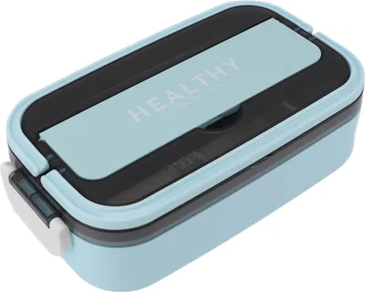 Obrázok produktu pre Bento Lunch Box 316 z nehrdzavejúcej ocele 700 ml Kapacita nepriepustná Mikrovlnná rúra Bezpečná nádoba Bento pre školu Kancelária Sky Blue