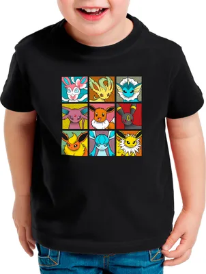 Produktbild von BaumwolleCloud Eeveelution Kinder T-Shirt monster game online